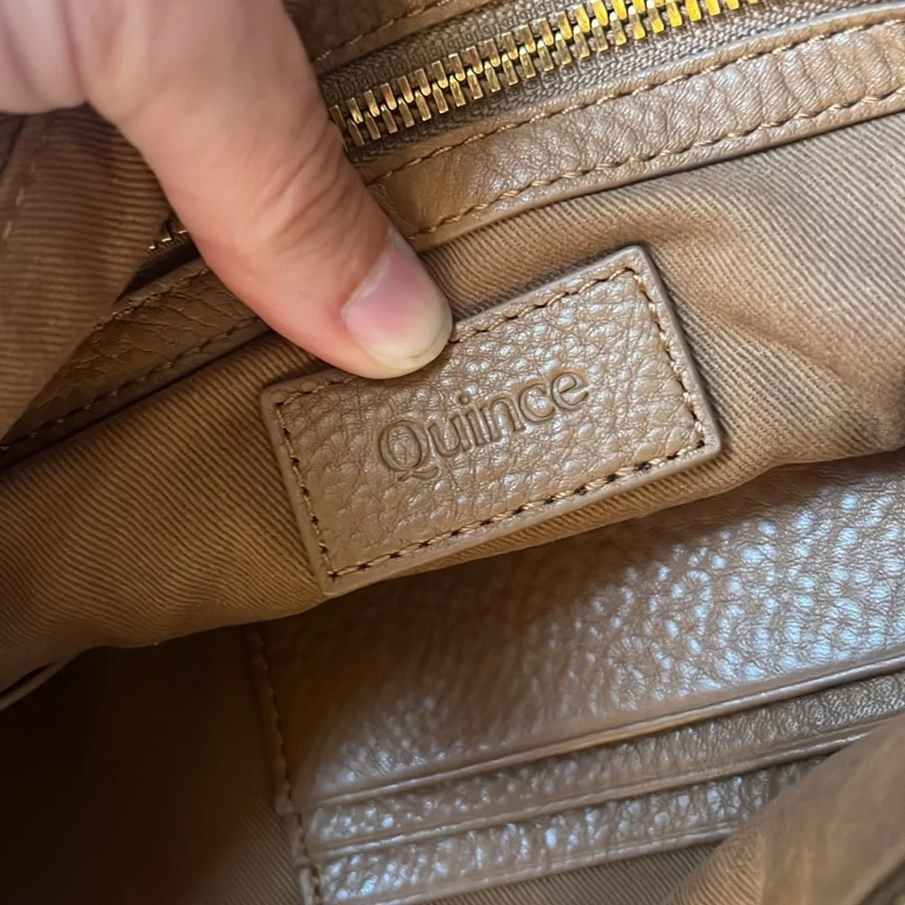 Quince Tan Leather Handbag - Picture 2 of 16